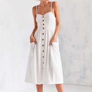 Urban Outfitters Cooperative Emilia Button Down White Dress